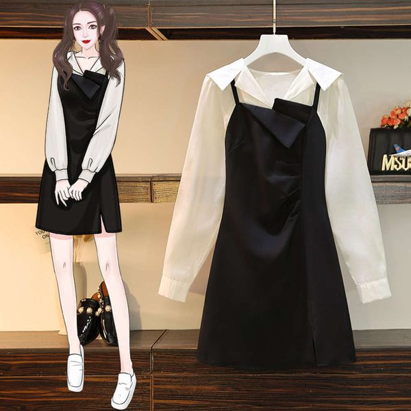 casual dresses dress women clothes early spring large size women's fat sister french shirt with thin waist and foreign pjhd, Black;gray
casual dresses dress women clothes early spring large size women's fat sister french shirt with thin waist and foreign pjhd, Black;gray