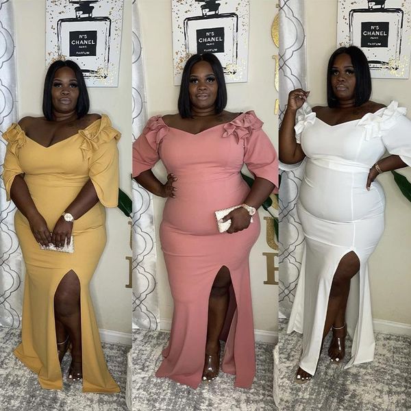 plus size dresses 5xl women long maxi dress ruched split robe elegant chic party off the shoulder floor-length vestidos, Black
plus size dresses 5xl women long maxi dress ruched split robe elegant chic party off the shoulder floor-length vestidos, Black