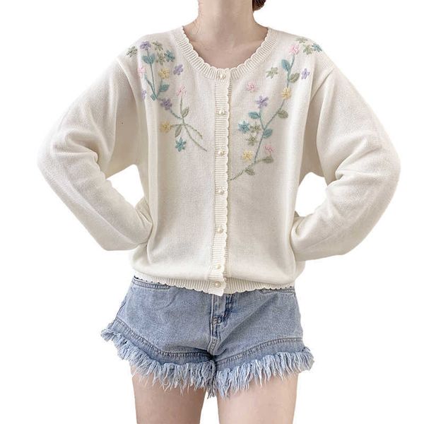 women's sweaters vintage embroidery cardigan women long sleeve knitted sweater korean cute floral lightweight crewneck soft butto, White;black
women's sweaters vintage embroidery cardigan women long sleeve knitted sweater korean cute floral lightweight crewneck soft butto, White;black
