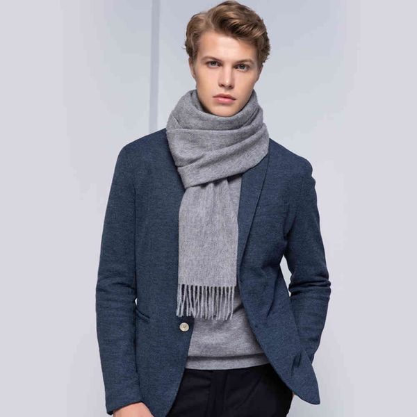 scarf new solid color warm wear with casual retro men's and 100% sheep wool scarf (with exquisite gift bag), Blue;gray
scarf new solid color warm wear with casual retro men's and 100% sheep wool scarf (with exquisite gift bag), Blue;gray