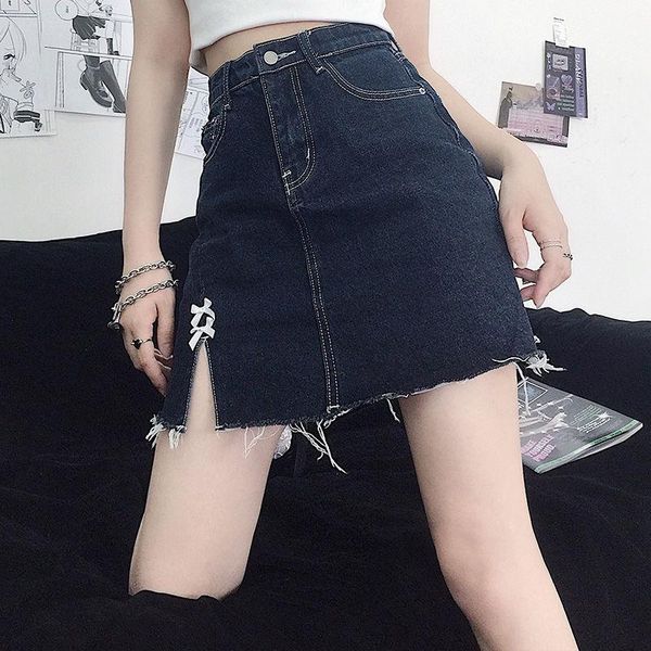 skirts gothic girl skirt punk style harajuku high waist split bow denim female korean street casual a-line, Black
skirts gothic girl skirt punk style harajuku high waist split bow denim female korean street casual a-line, Black