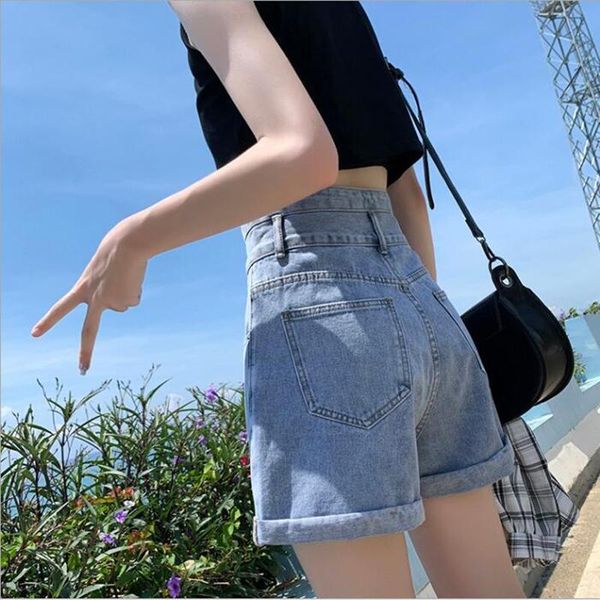 women's jeans fashion summer women high waist denim shorts girl double buttons casual female pants, Blue
women's jeans fashion summer women high waist denim shorts girl double buttons casual female pants, Blue