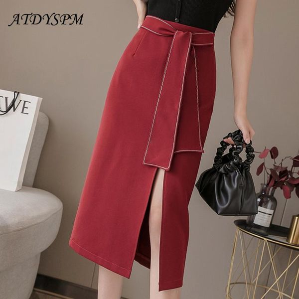 skirts simple korea style elegant slit high waist midi woman bright line sashes design package hip skirt office a-line, Black
skirts simple korea style elegant slit high waist midi woman bright line sashes design package hip skirt office a-line, Black