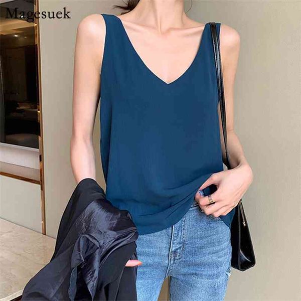 sleeveless summer tanks women fashion plus size loose chiffon tank solid deep v-neck female 9821 210512, White
sleeveless summer tanks women fashion plus size loose chiffon tank solid deep v-neck female 9821 210512, White