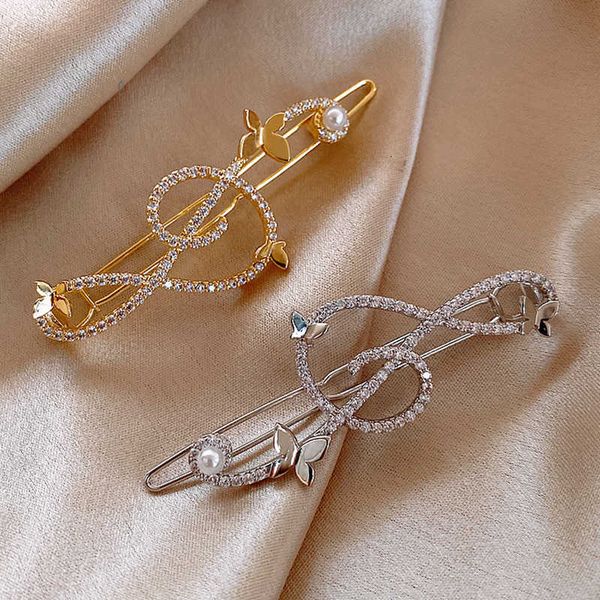 music style elegant temperament diamond pearl notes butterfly hairpin simple fashion versatile hairpin girl's heart side clip, Golden;silver
music style elegant temperament diamond pearl notes butterfly hairpin simple fashion versatile hairpin girl's heart side clip, Golden;silver