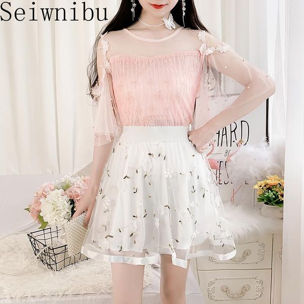 embroidery mesh skirt suits 2021 summer lace beading shirt +mini two piece set women dress, White
embroidery mesh skirt suits 2021 summer lace beading shirt +mini two piece set women dress, White