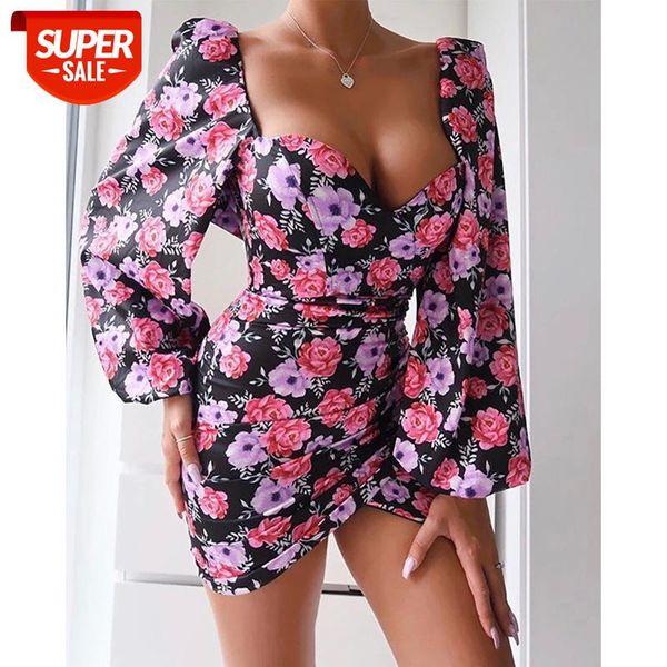 women's stylish lantern sleeve dress fashion flower pattern square collar low-cut skinny sheath mini clubwear #lu7h, White;black
women's stylish lantern sleeve dress fashion flower pattern square collar low-cut skinny sheath mini clubwear #lu7h, White;black