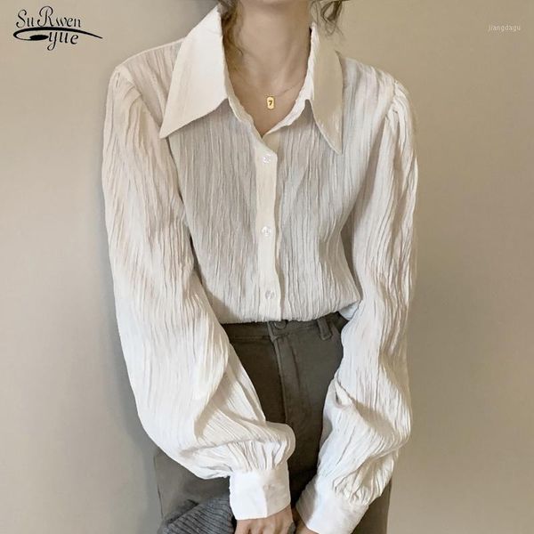spring autumn long sleeve loose pleated blouse women casual solid cardigan shirts plus size ladies clothing 12344 women's blouses &, White
spring autumn long sleeve loose pleated blouse women casual solid cardigan shirts plus size ladies clothing 12344 women's blouses &, White