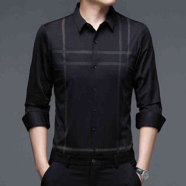 2021 spring and autumn men's long sleeve shirt trend youth fashion lapel plaid shirt, White;black
2021 spring and autumn men's long sleeve shirt trend youth fashion lapel plaid shirt, White;black