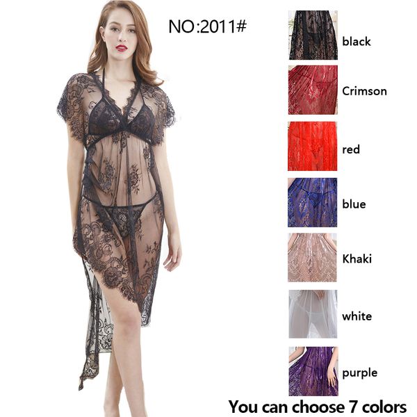 no: 2011# ms. set four seasons lace short sleeve pajamas transparent long skirt lingerie wholesale and retail thong + bra panties factory pr, Black;white
no: 2011# ms. set four seasons lace short sleeve pajamas transparent long skirt lingerie wholesale and retail thong + bra panties factory pr, Black;white
