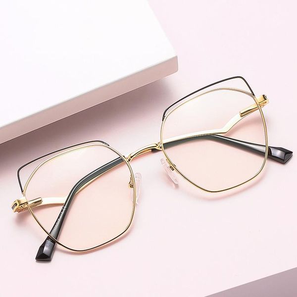 sunglasses wacksaria women glasses frame double metal color ins blue light blocking fashion ladies school transparent lens vintage, White;black
sunglasses wacksaria women glasses frame double metal color ins blue light blocking fashion ladies school transparent lens vintage, White;black