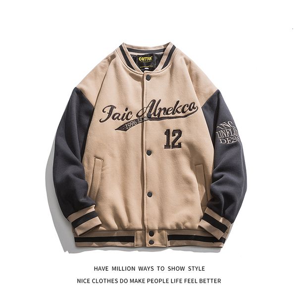 men's jackets new spring&autumn old school embroid letter jacket bomber coat women's boyfriend style varsity casual chic oy, Black;brown
men's jackets new spring&autumn old school embroid letter jacket bomber coat women's boyfriend style varsity casual chic oy, Black;brown