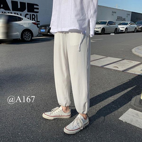 summer pleated pants men's fashion solid color casual men streetwear wild loose drawstring thin straight mens s-2xl, Black
summer pleated pants men's fashion solid color casual men streetwear wild loose drawstring thin straight mens s-2xl, Black