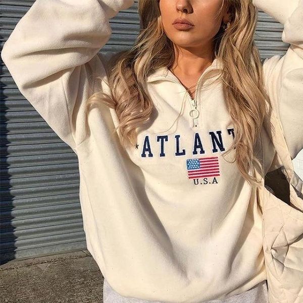 usa vintage letter print womens hoodies fashion girls casual loose pullovers winter warm fur zipper turtleneck, Black
usa vintage letter print womens hoodies fashion girls casual loose pullovers winter warm fur zipper turtleneck, Black