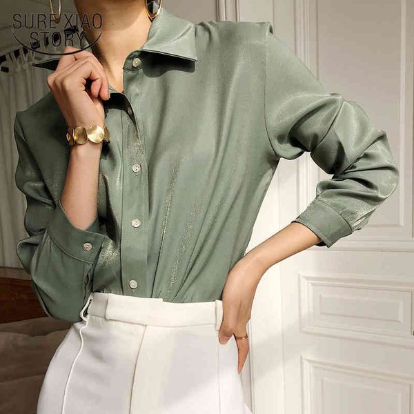 autumn womens and blouses cardigan solid long sleeve shirts blusas satin green ol style loose plus size shirt 10132 210417, White
autumn womens and blouses cardigan solid long sleeve shirts blusas satin green ol style loose plus size shirt 10132 210417, White