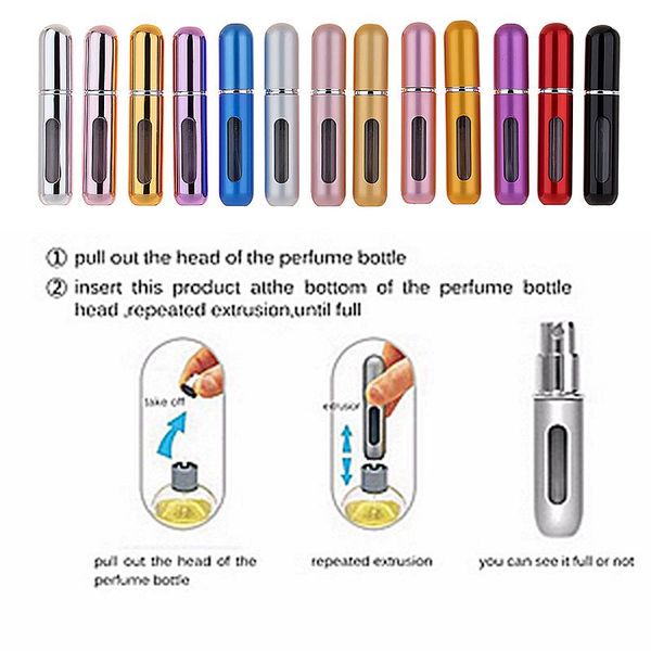 - 6ml mini refillable perfume bottle aluminum spray atomizer portable travel cosmetic container storage bottles & jars
- 6ml mini refillable perfume bottle aluminum spray atomizer portable travel cosmetic container storage bottles & jars