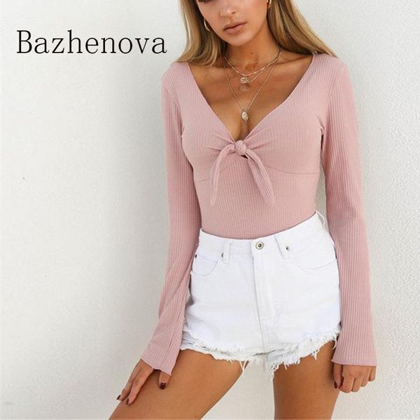 bazhenova women v neck bow jumpsuits girls long sleeve solid color bodysuits for woman charm autumn playsuit r571 women's & rompers, Black;white
bazhenova women v neck bow jumpsuits girls long sleeve solid color bodysuits for woman charm autumn playsuit r571 women's & rompers, Black;white