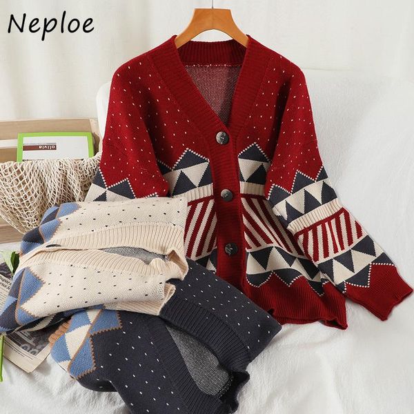 women's knits & tees neploe hong kong style retro loose cardigan sweater woman autumn 2021 temperament knitted jacket women long sleeve, White
women's knits & tees neploe hong kong style retro loose cardigan sweater woman autumn 2021 temperament knitted jacket women long sleeve, White