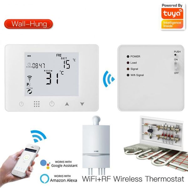 smart home control wifi+rf thermostat controller electric heating temperature for wall-hung gas boiler water alexa google
smart home control wifi+rf thermostat controller electric heating temperature for wall-hung gas boiler water alexa google
