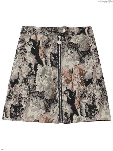 skirts vintage cartoon streetwear female skirt waist a-line high women cat pattern korean, Black
skirts vintage cartoon streetwear female skirt waist a-line high women cat pattern korean, Black