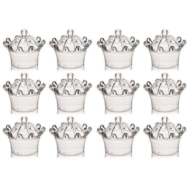 gift wrap 12 pcs candy boxes, plastic mini dome with crown design party decoration clear fillable favor box for candie
gift wrap 12 pcs candy boxes, plastic mini dome with crown design party decoration clear fillable favor box for candie