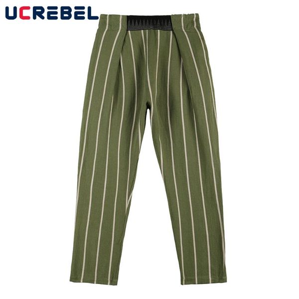 men's pants vertical stripes casual mens streetwear loose straight-leg elastic waist striped trousers men, Black
men's pants vertical stripes casual mens streetwear loose straight-leg elastic waist striped trousers men, Black