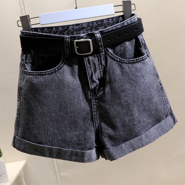 women's shorts smoke grey denim 2020 summer new korean high waist loose versatile flanging a-line wide leg pants, White;black
women's shorts smoke grey denim 2020 summer new korean high waist loose versatile flanging a-line wide leg pants, White;black