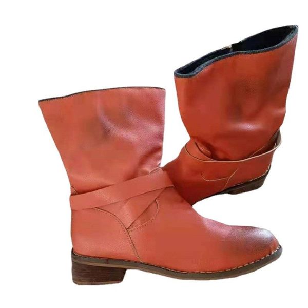 boots autumn and winter style large size belt buckle locomotive low-heel women's leather sleeve, Black
boots autumn and winter style large size belt buckle locomotive low-heel women's leather sleeve, Black