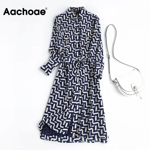 aachoae geometric print vintage maxi dress women long sleeve casual sashes dress office ladies turn down collar shirt dress 210413, Black;gray
aachoae geometric print vintage maxi dress women long sleeve casual sashes dress office ladies turn down collar shirt dress 210413, Black;gray