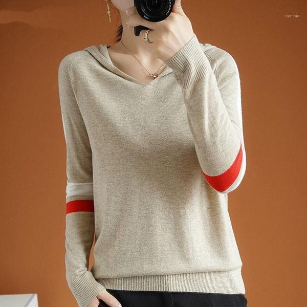 women's sweaters hooded collar woman pullover autumn blue oversize clothing long sleeve women knitting cashmere sweater, White;black
women's sweaters hooded collar woman pullover autumn blue oversize clothing long sleeve women knitting cashmere sweater, White;black
