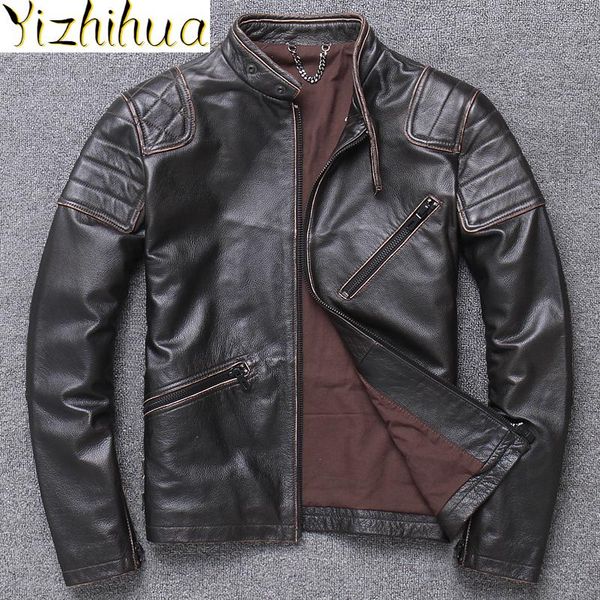 men's leather & faux delivery 200% jacket in 2021 the coat is style of man's motorcycle. big size thin sales, Black
men's leather & faux delivery 200% jacket in 2021 the coat is style of man's motorcycle. big size thin sales, Black