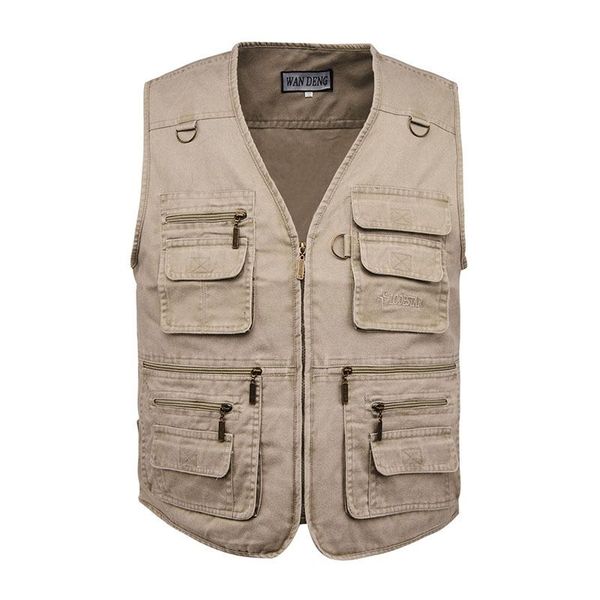 men's vests 2021 male casual summer plus size cotton sleeveless denim vest multi pocket mens pograph loose waistcoat, Black;white
men's vests 2021 male casual summer plus size cotton sleeveless denim vest multi pocket mens pograph loose waistcoat, Black;white