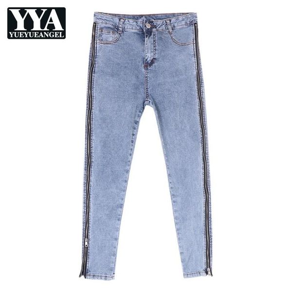 skinny high waist jeans female side-zipper decoration ankle length pants office lady autumn winter cotton denim straight women's, Blue
skinny high waist jeans female side-zipper decoration ankle length pants office lady autumn winter cotton denim straight women's, Blue