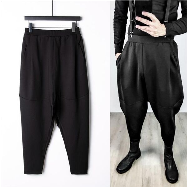 men's pants 27-45 2021 hair stylist fashion original design low crotch small leg loose harem plus size costumes, Black
men's pants 27-45 2021 hair stylist fashion original design low crotch small leg loose harem plus size costumes, Black