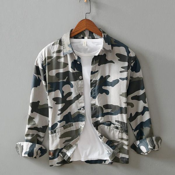 men's casual shirts men spring fall fashion military style camouflage print long sleeve lapel cotton shirt male japan harajuku loose, White;black
men's casual shirts men spring fall fashion military style camouflage print long sleeve lapel cotton shirt male japan harajuku loose, White;black