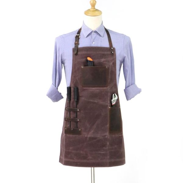 genuine cowhide accessories thick waxed canvas oil-proof anti-fouling safety protection multi-functional custom apron aprons
genuine cowhide accessories thick waxed canvas oil-proof anti-fouling safety protection multi-functional custom apron aprons