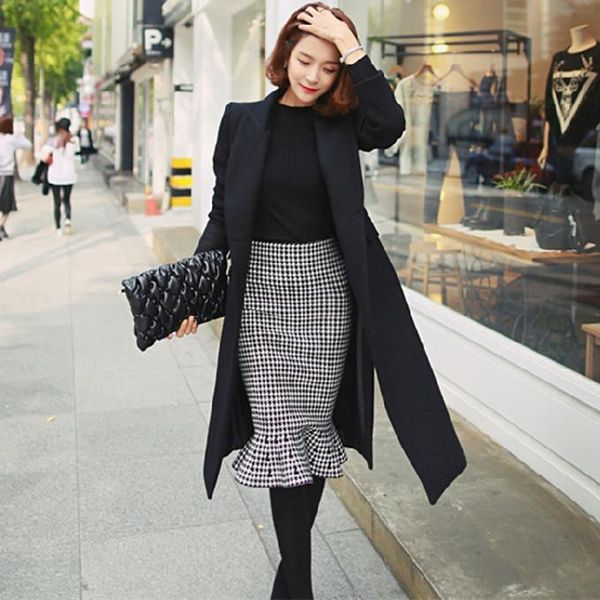 women's wool & blends east gate suit collar show thin cashmere coat female knee-high vents of long dust big yards, Black
women's wool & blends east gate suit collar show thin cashmere coat female knee-high vents of long dust big yards, Black