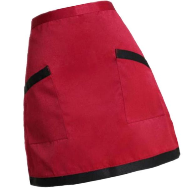 half-length working apron waist short serving aprons with pockets waiter workwear size(red and black rim )
half-length working apron waist short serving aprons with pockets waiter workwear size(red and black rim )