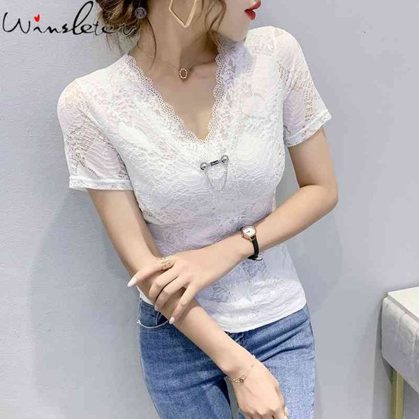 women's t-shirt summer european clothes slim chic v-neck lace elegant women short sleeve bottoming shirt tees t15201a s6, White
women's t-shirt summer european clothes slim chic v-neck lace elegant women short sleeve bottoming shirt tees t15201a s6, White