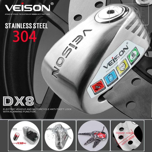 veison motorcycle alarm disc lock anti-theft bike waterproof anti theft brake dx8 stainless steel rope gift protection
veison motorcycle alarm disc lock anti-theft bike waterproof anti theft brake dx8 stainless steel rope gift protection