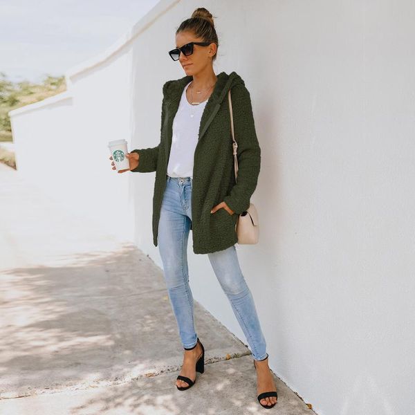 women's wool & blends lamb autumn winter coat women jacket fleece shaggy warm cropped jackets overcoat zipper outwear coats for, Black
women's wool & blends lamb autumn winter coat women jacket fleece shaggy warm cropped jackets overcoat zipper outwear coats for, Black
