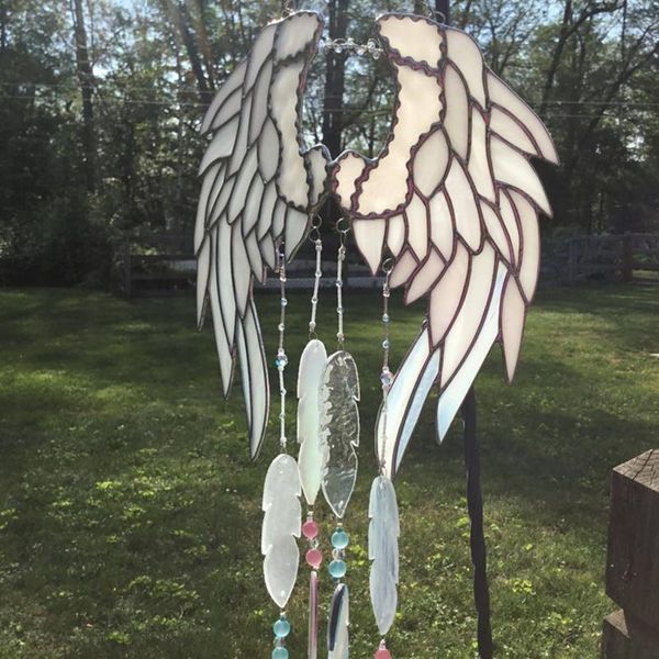little angel feathers wind chime stained glass handmade original and exclusive yard garden outdoor living decoration #gm decorations
little angel feathers wind chime stained glass handmade original and exclusive yard garden outdoor living decoration #gm decorations