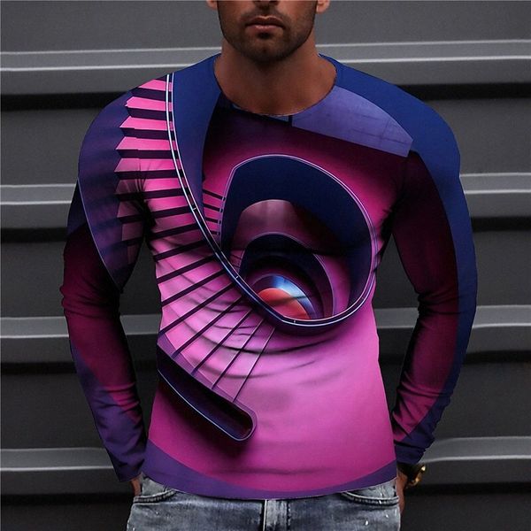men's t shirt 3d print graphic prints crew neck stair daily holiday print long sleeve casual designer big and tall purple t1gd#, White;black
men's t shirt 3d print graphic prints crew neck stair daily holiday print long sleeve casual designer big and tall purple t1gd#, White;black