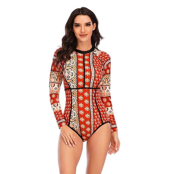 one-piece suits aonihua womens zip long sleeve high neck one piece swimsuit printed rash guard 2233
one-piece suits aonihua womens zip long sleeve high neck one piece swimsuit printed rash guard 2233