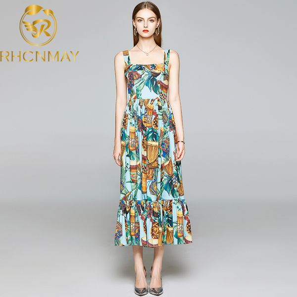 fashion runway summer beach holiday spaghetti strap long dresses womens vintage pattern print ruffles dress 2021 newswimwear bathing suits s, Black;gray
fashion runway summer beach holiday spaghetti strap long dresses womens vintage pattern print ruffles dress 2021 newswimwear bathing suits s, Black;gray