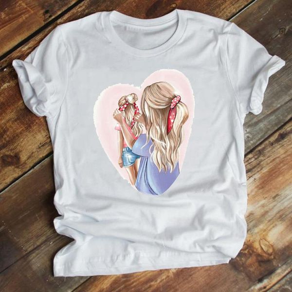 women's t-shirt women mom sweet life cute watercolor cartoon daughter mother mama summer clothes print tshirt female tee graphic, White
women's t-shirt women mom sweet life cute watercolor cartoon daughter mother mama summer clothes print tshirt female tee graphic, White