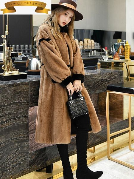 women's fur & faux coat natural long women winter jacket real mink female clothes luxury coats and jackets 2021 930 kj3998, Black
women's fur & faux coat natural long women winter jacket real mink female clothes luxury coats and jackets 2021 930 kj3998, Black