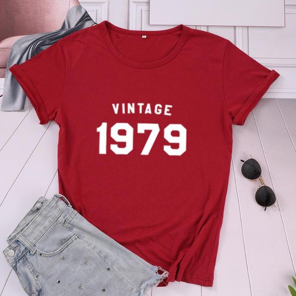 women's t-shirt vintage 1979 birthday fashion harajuku women tshirt plus size cotton female clothing short sleeve tees casual shirt, White
women's t-shirt vintage 1979 birthday fashion harajuku women tshirt plus size cotton female clothing short sleeve tees casual shirt, White