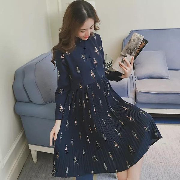 maternity dresses pregnancy dress long sleeve full women pleated brief clothes spring autumn chiffon printing for clothing, White
maternity dresses pregnancy dress long sleeve full women pleated brief clothes spring autumn chiffon printing for clothing, White
