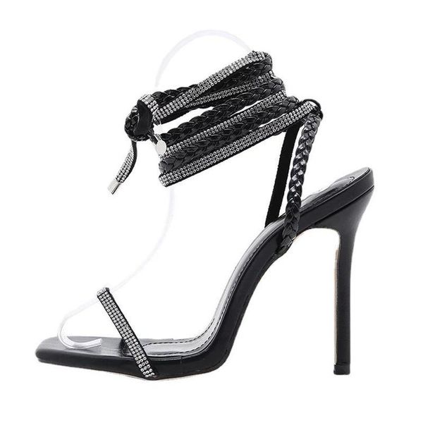 dress shoes europe and the united states 2021 fashion rhinestone woven roman strap stiletto sandals trend high heel women's, Black
dress shoes europe and the united states 2021 fashion rhinestone woven roman strap stiletto sandals trend high heel women's, Black